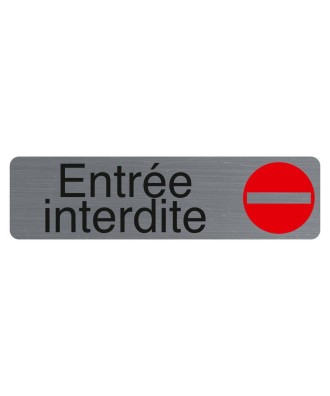 Plaque adhésive Entrée interdite FR