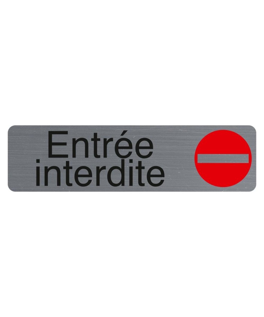 Plaque adhésive Entrée interdite FR