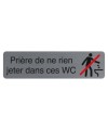 Plaque rien jeter dans ces wc FR