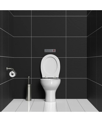 Plaque rien jeter dans ces wc FR