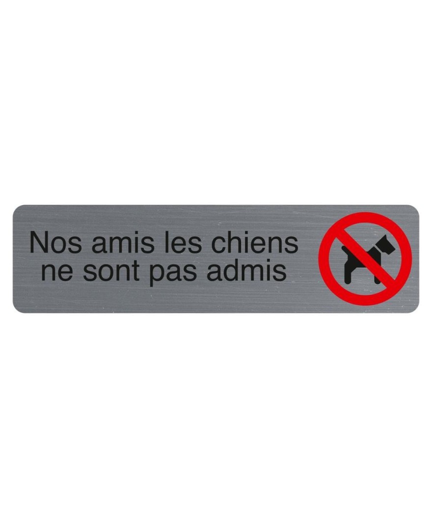 Plaque adhésive chiens interdits FR