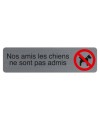 Plaque adhésive chiens interdits FR