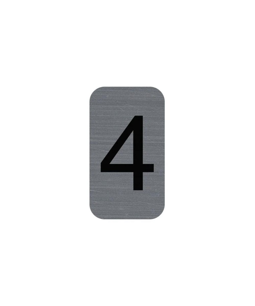 Plaque adhésive chiffre 4