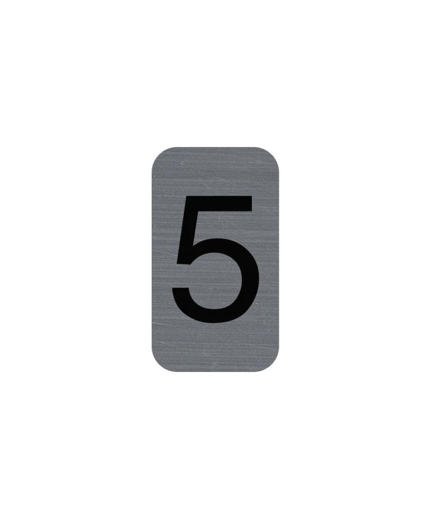 Plaque  adhésive chiffre 5