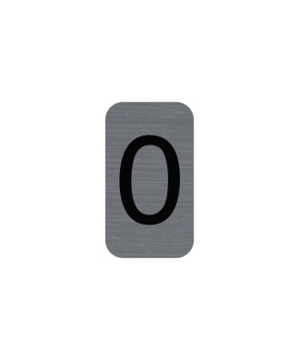 Plaque adhésive chiffre 0
