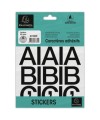 Pochette lettres adhésives (40 mm) noir