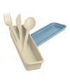Box 3 couverts marron et couvercle gris