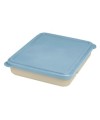 Boîte repas 2comp.marrron&couvercle gris
