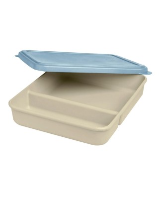 Boîte repas 2comp.marrron&couvercle gris