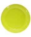 20 Assiettes carton rond Ø23cm Vert kiwi