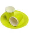 20 Assiettes carton rond Ø23cm Vert kiwi