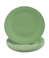 20 Assiettes, carton rond Ø 23 cm Vert O