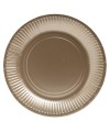 10 Assiettes, carton rond Ø23cm Or