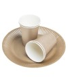 10 Assiettes, carton rond Ø23cm Or