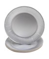 10 Assiettes carton rond Ø23 cm Argent