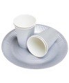 10 Assiettes carton rond Ø23 cm Argent
