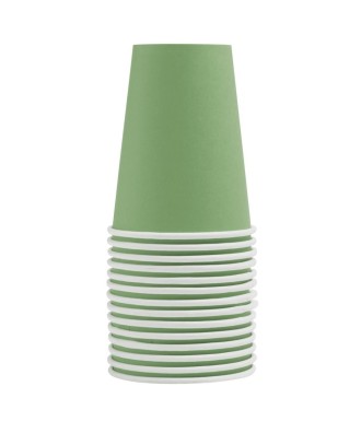 15 Gobelets carton 20cl Vert Olive