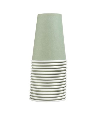15 Gobelets carton 20cl Vert Olive