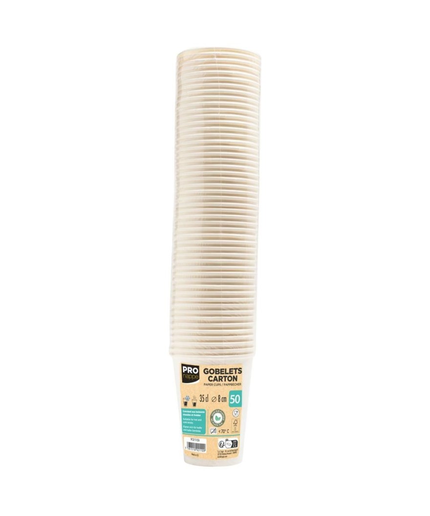 50 Gobelets carton 35cl Blanc