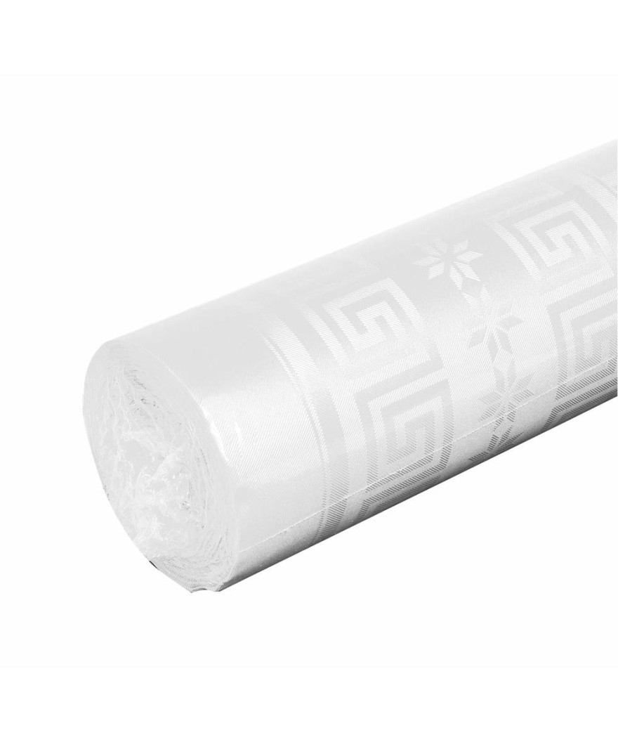 RL Nappe DAMASSE 1,18 x 10m  Blanc