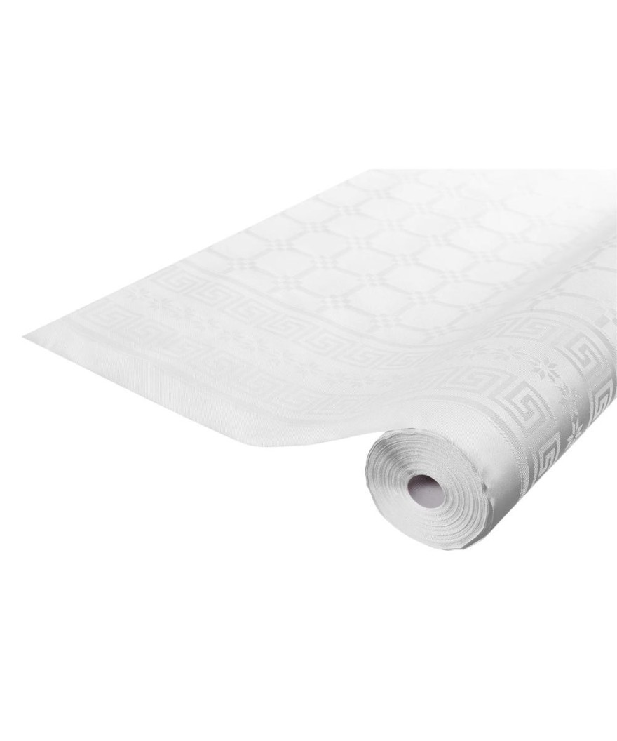 RL Nappe DAMASSE 1,18 x 10m  Blanc