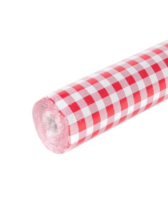 RL Nappe DAMASSE 1,18x50m Vichy Rouge