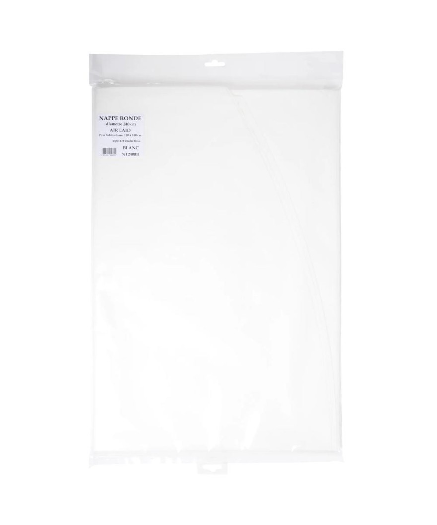Nappe AIRLAID ronde Ø240 cm Blanc