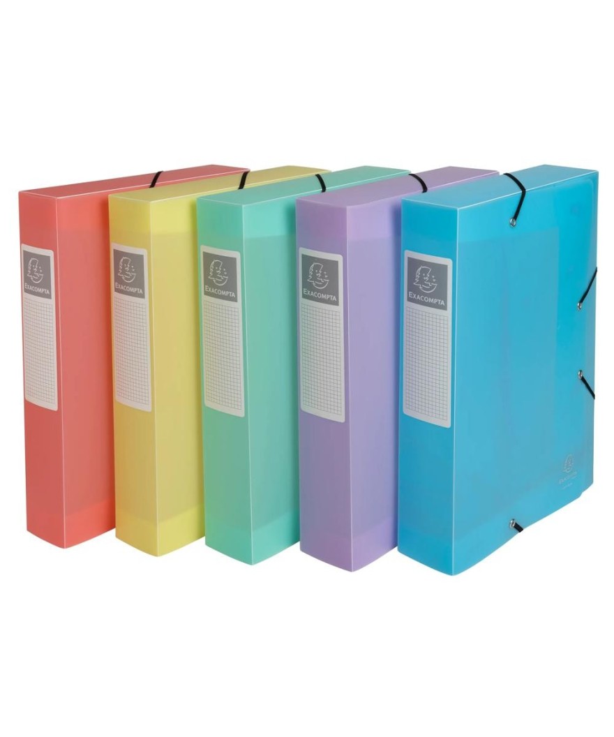 Bte classement A4 D60mm PP Chrom.Pastel