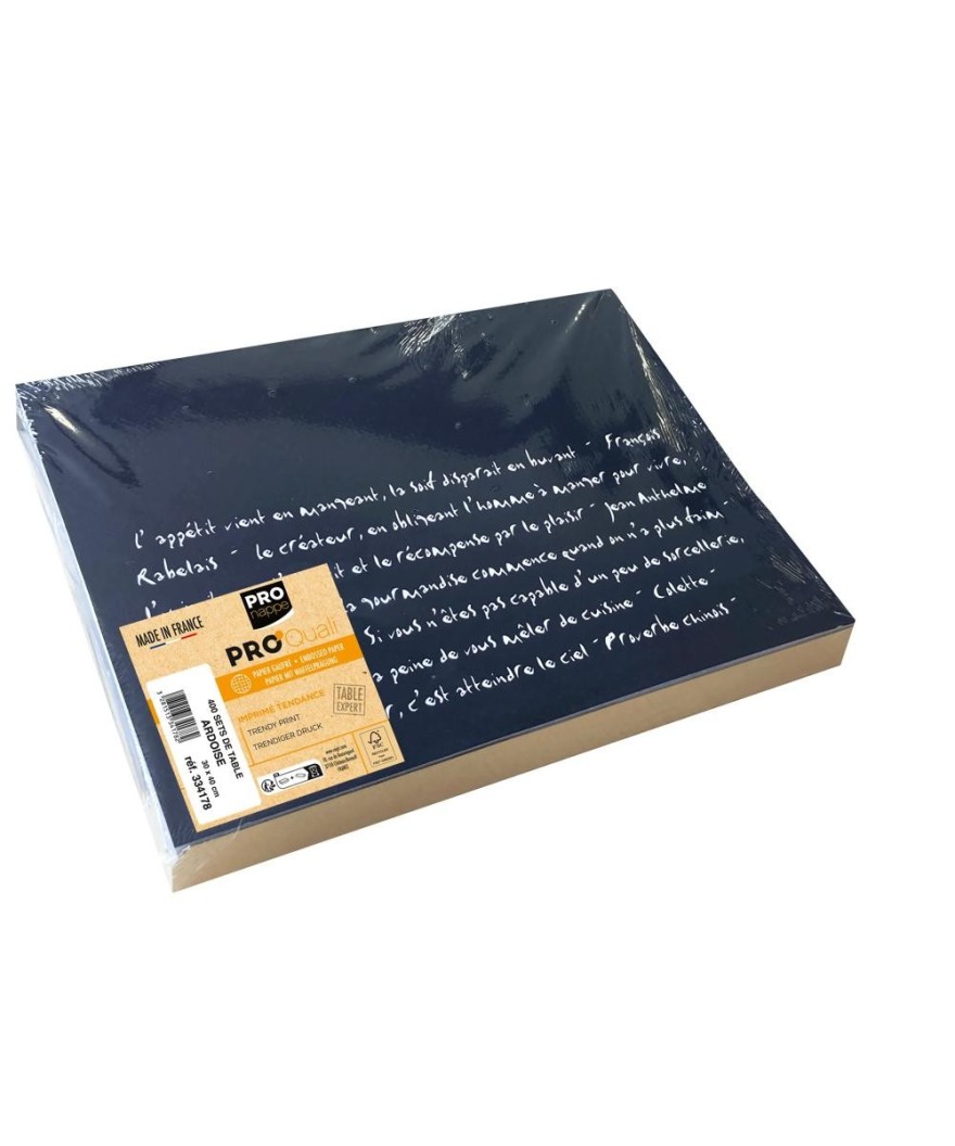 400 Sets de table papier 30x40 "Ardoise"