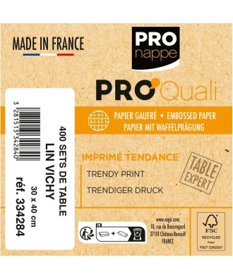 400Sets de table papier30x40"Lin vichy"
