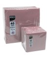 50 Serviettes OUATE 20X20cm Vieux rose