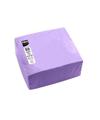 50Serviettes OUATE 20x20cm Lilas