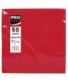 50Serviettes OUATE micro-gauf.20X20Rouge