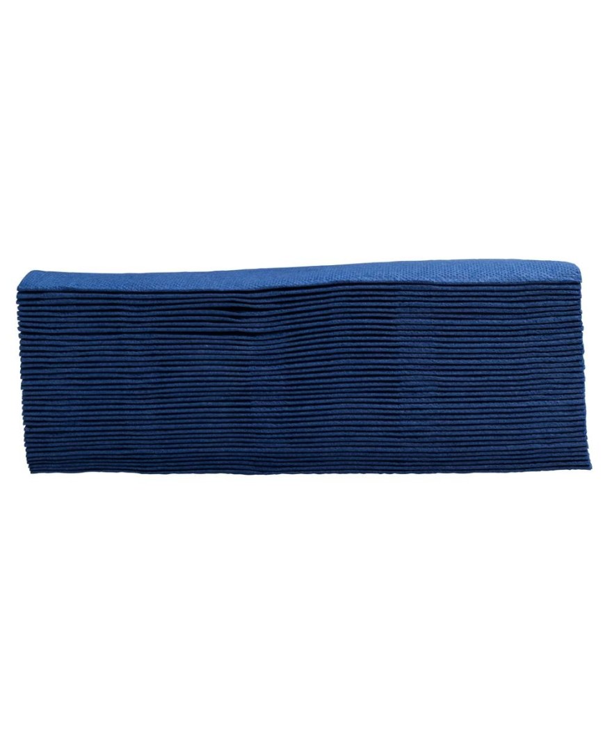 50 Serv.OUATE micro-gaufré 20X20 Marine