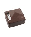 50Serv.OUATE micro-gaufré 20X20 Chocolat