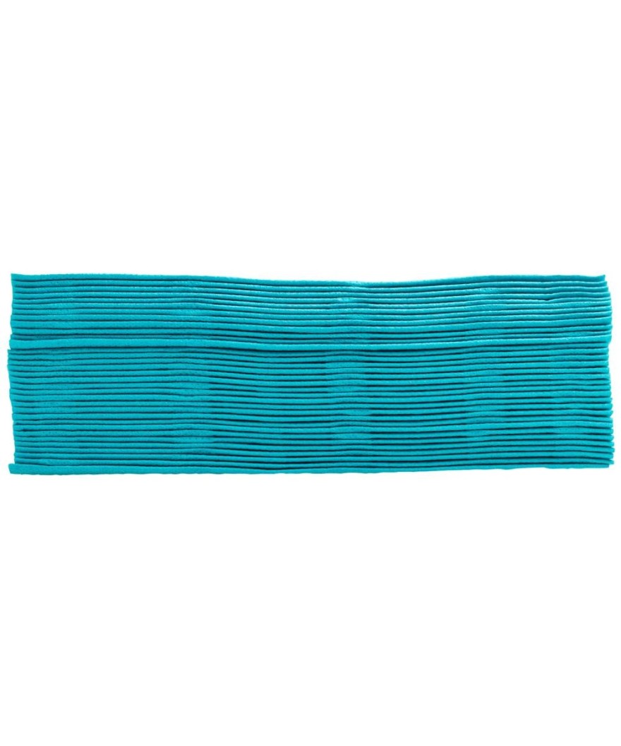 50Serv.OUATE micro-gauf.20X20 Turquoise