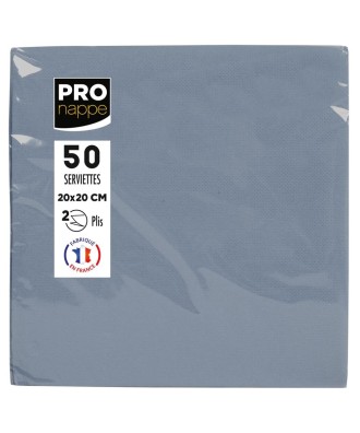 50 Serviettes OUATE micro-gauf20X20Gris