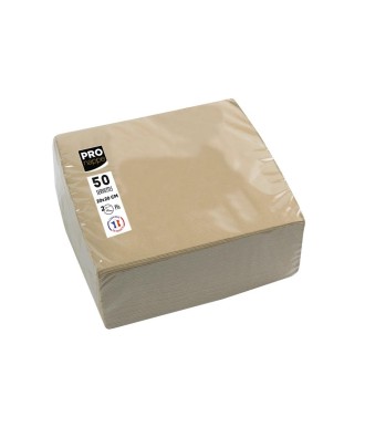 50Serviettes OUATE microgauf20X20Ficelle
