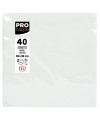 40Serviettes OUATE micro-gauf.38X38Blanc