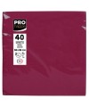 40Serv.OUATE microgaufré38X38 Bordeaux