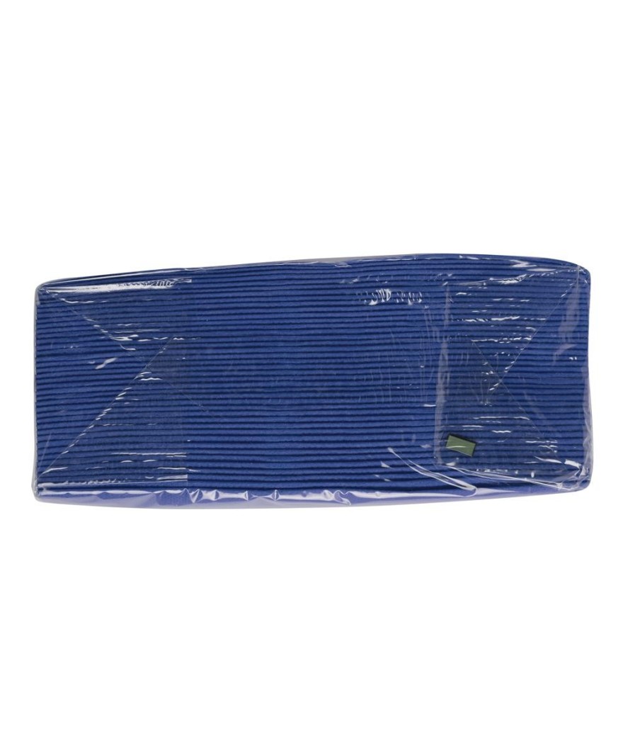 40 Serv.OUATE micro-gaufré38X38 Marine