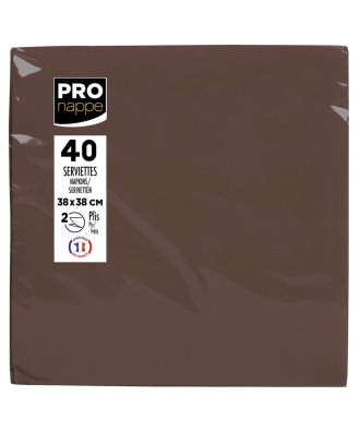 40Serviettes OUATEmicro-gaufré38X38Choc.