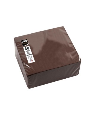 40Serviettes OUATEmicro-gaufré38X38Choc.
