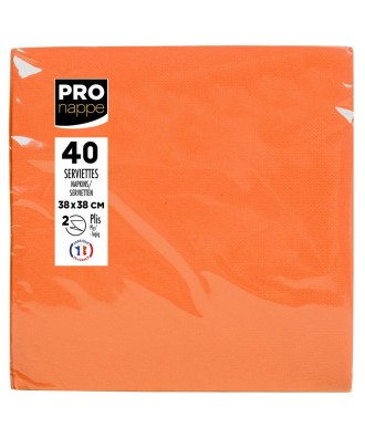40Serviettes OUATE micro-gauf38X38Orange