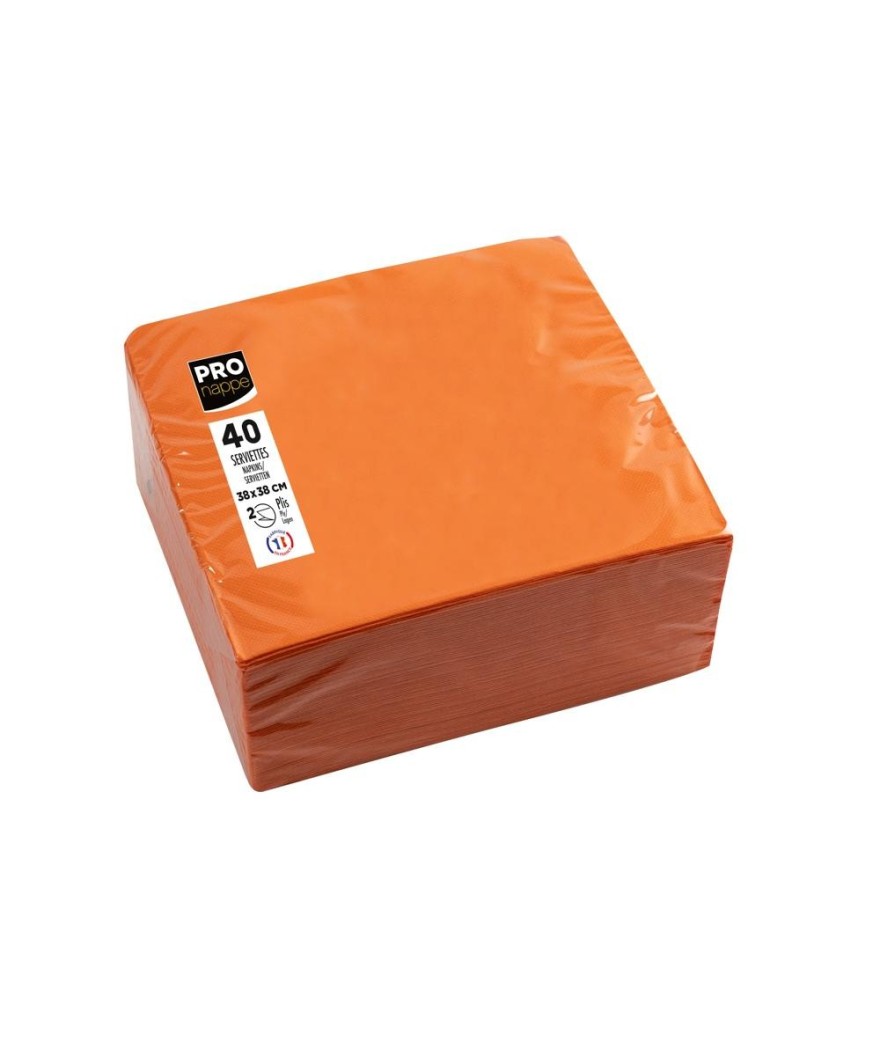 40Serviettes OUATE micro-gauf38X38Orange