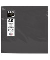 40 Serviettes OUATE micro-gauf.38X38Noir