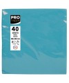 40Serv.OUATE micro-gauf.38X38Turquoise