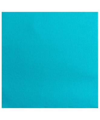 40Serv.OUATE micro-gauf.38X38Turquoise