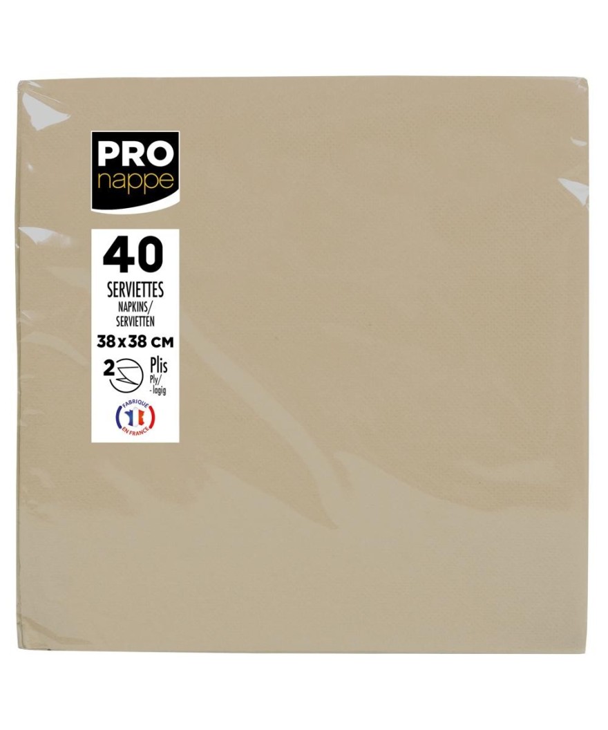 40Serviettes OUATE microgauf38X38Ficelle