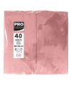 40 Serv.OUATE pliées1/8 38x38 Vieux Rose